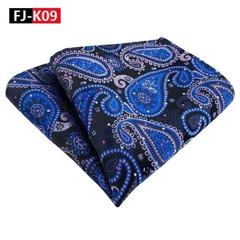 Silk Feel Mens Polyester Pocket Square Brown Green Blue Jacquard Hanky Best Man Korean Formal Wedding Bridegroom HandkerchiefX240921