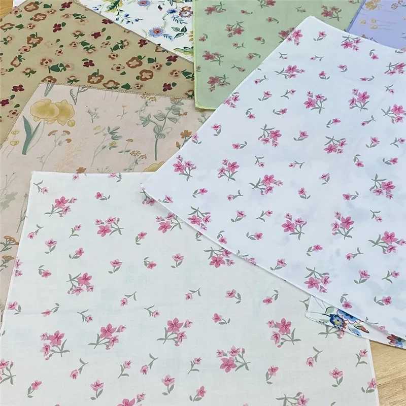 26x26cm Pure Cotton Flower Printed Womens Girl Hankies Handkerchiefs Soft Portable Children Square Hand Towels Party GiftX240921