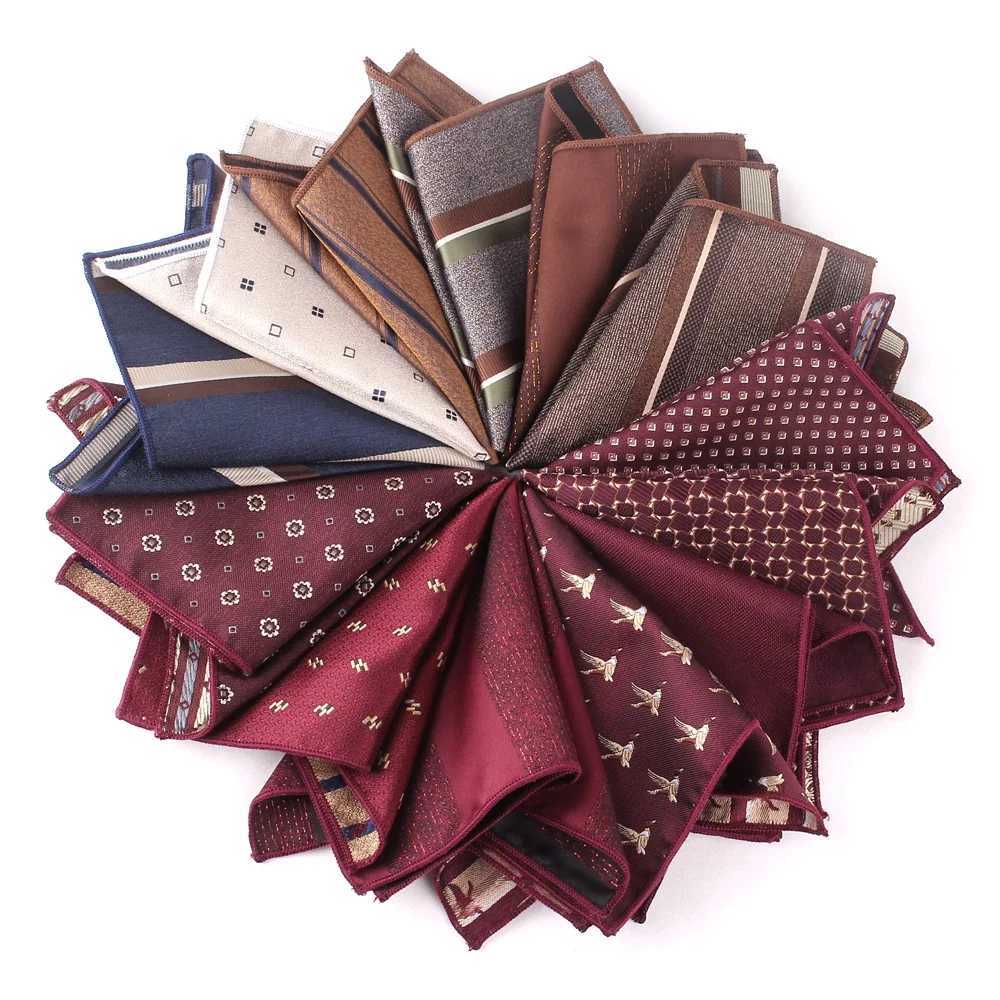 Multi colored pocket square set suitable for men women mens jacquard flower handkerchief wedding square handkerchief W240921