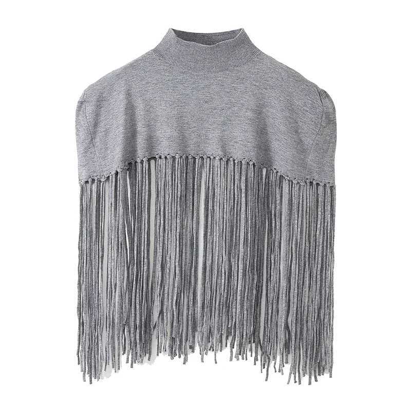 2023 New Womens Tassel Open Coat Edge Raincoat Solid Coat Bohemian Shawl W240921