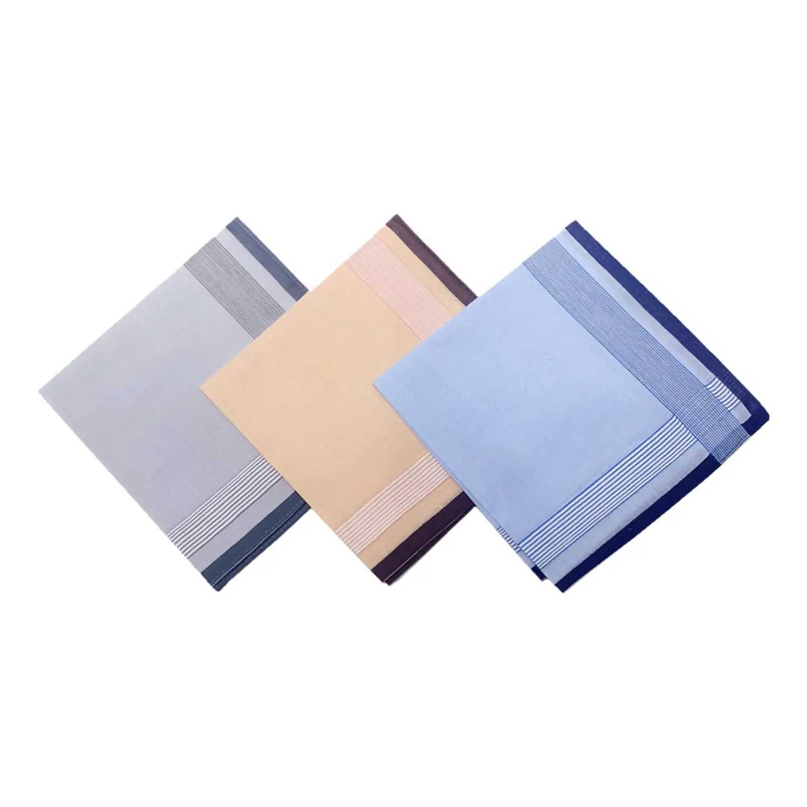 Pocket Square Hankies Kerchief Party Grooms Durable Cotton Men HandkerchiefsX240921