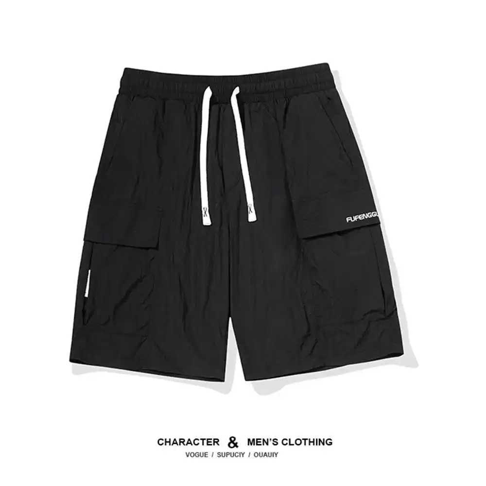 Cargo Shorts Mens Summer Thin Fashion Loose All-Match Straight Pants High-End Sports Casual Fifth Pants Men Multi pocket ShortsX240921