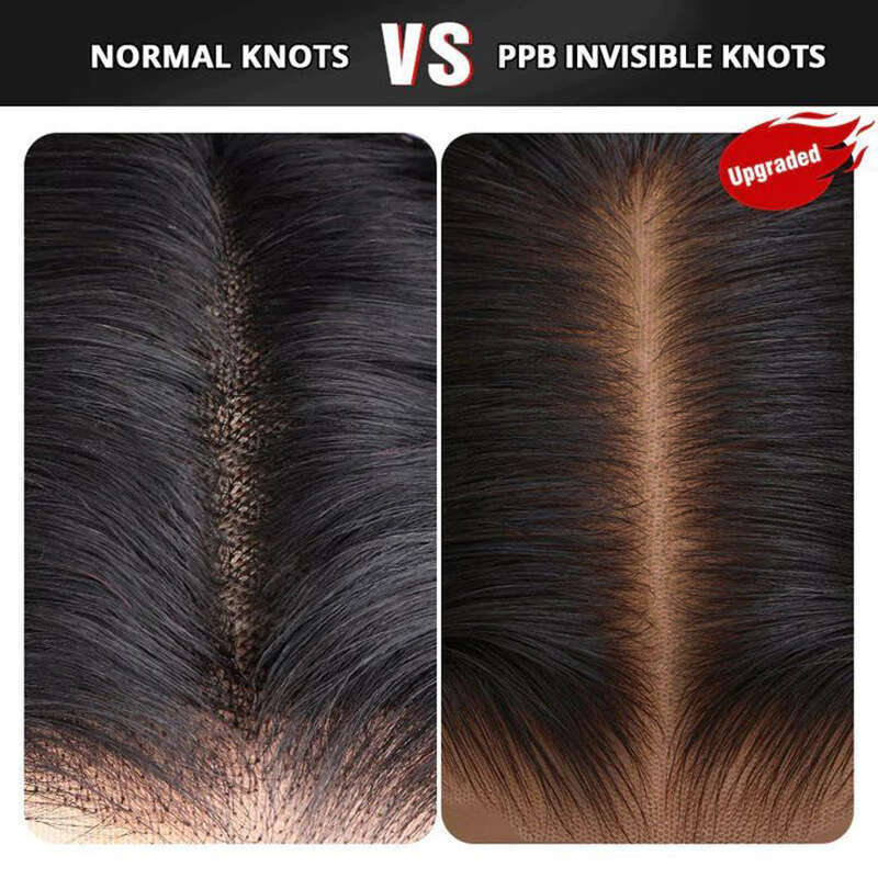 Bleached Knots 6*4 Pre-Cut Glueless Lace Front Wig 100% Human Hair Pre-plucked Natural Haire Ready Wear Straight 250% Density