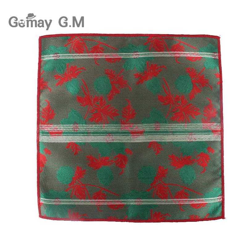 Floral Jacquard Mens Pocket Square Gift Vintage Hanks Wedding Pocket Towel Mens Set Chest Towel Handle 24 x 24 cm W240921