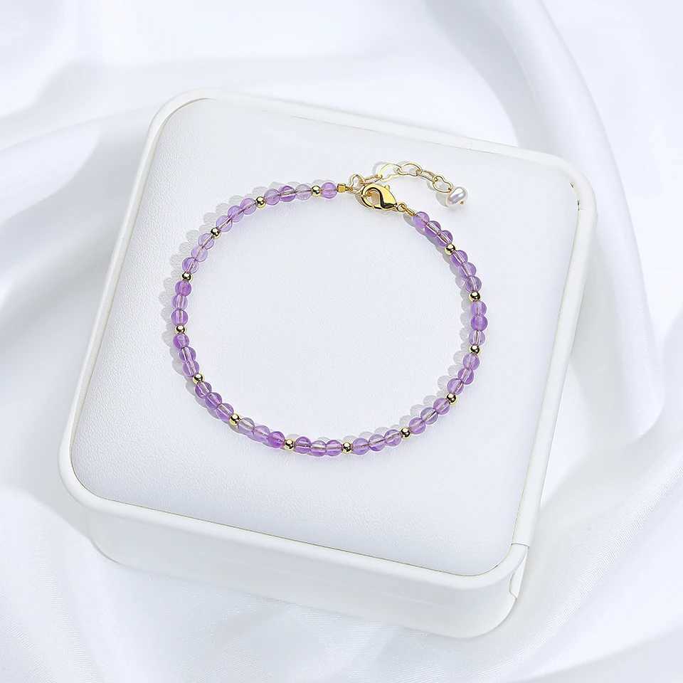 3MM Naturnal Stone Beads Bracelets For Women on Hand Luxury Jewelry Sets Wholesale Bangle Party Gift Tourmaline HandworkX240921