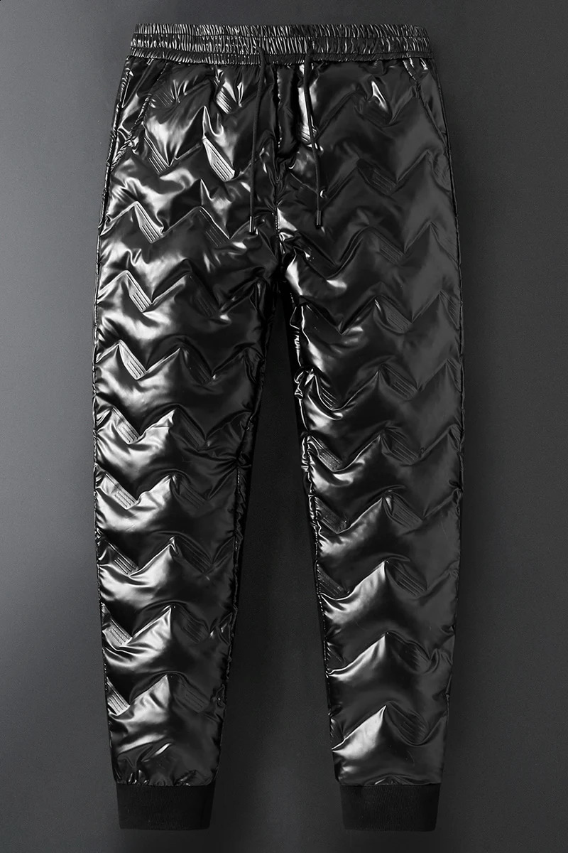 Quality Winter Thick Warm Cotton Down Pant Men Jogging Pants Casual Trousers Slim Windproof and Waterproof Men and Women Pants 240913