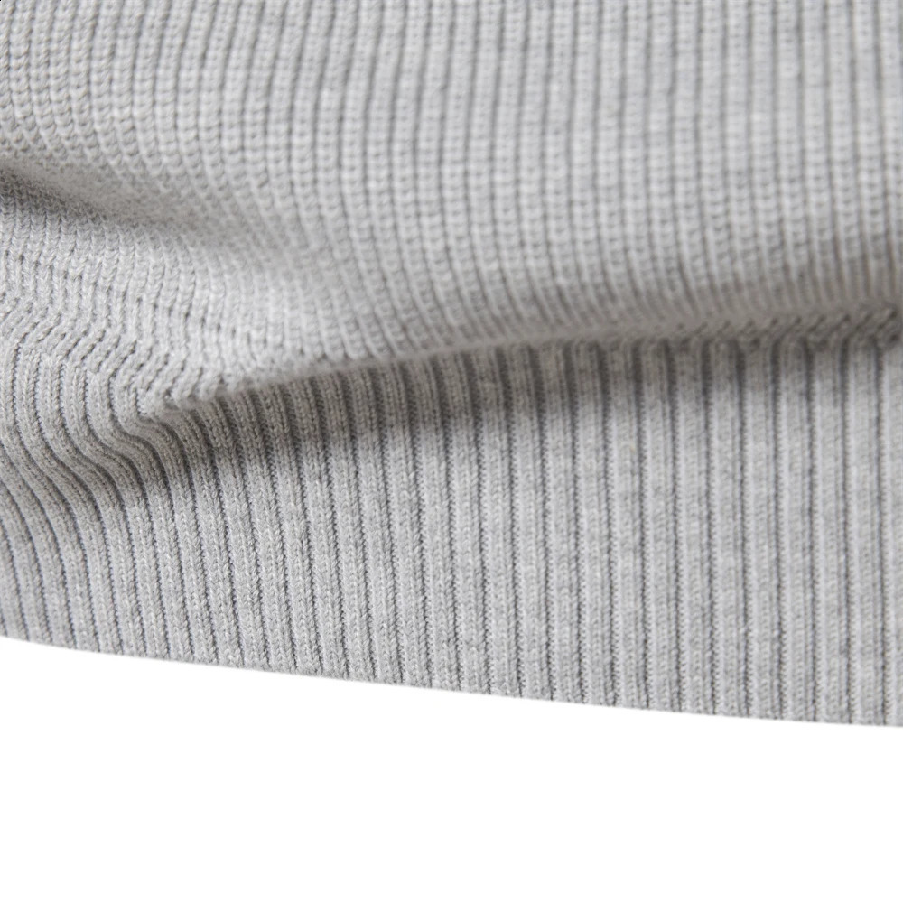 autumn cotton zipper mens cardigan wool sweater fashionable casual society high neck warm winter knitted men 240911