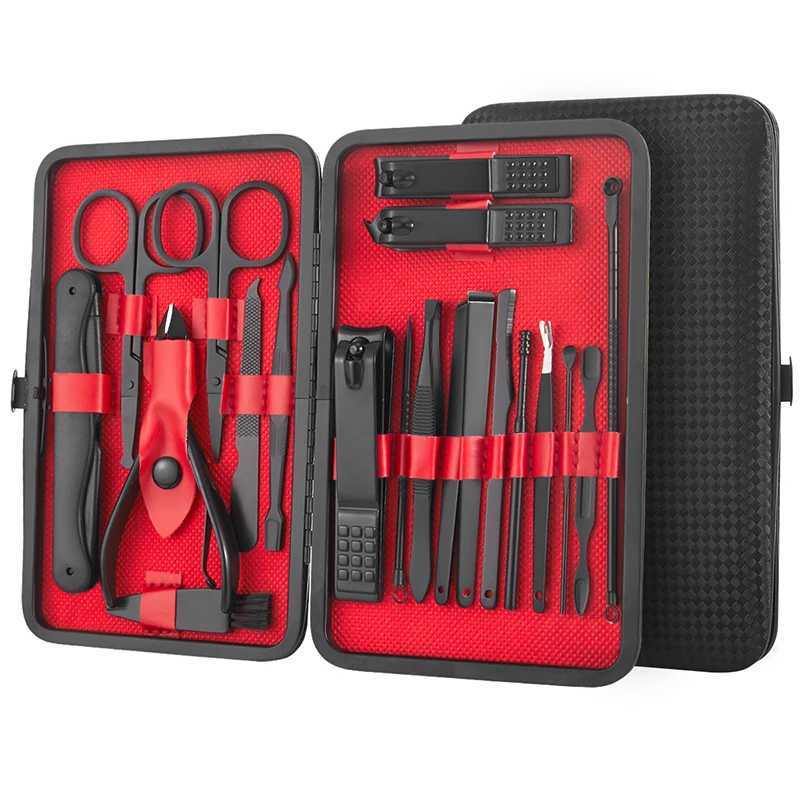 7-20 Pcs Manicure Set Stainless Steel Nail Clippers Beauty Tool Portable Set Professional Grooming Kits Travel Nail Kit M240921