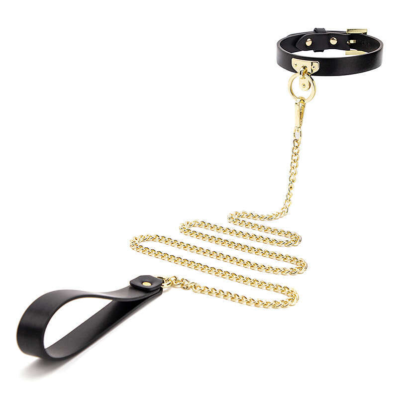 SM Prop PU Leather Sex Traction Collar SM Training Female Dog Neck Cover T-shaped Sex Collar Alternative Adult Products
