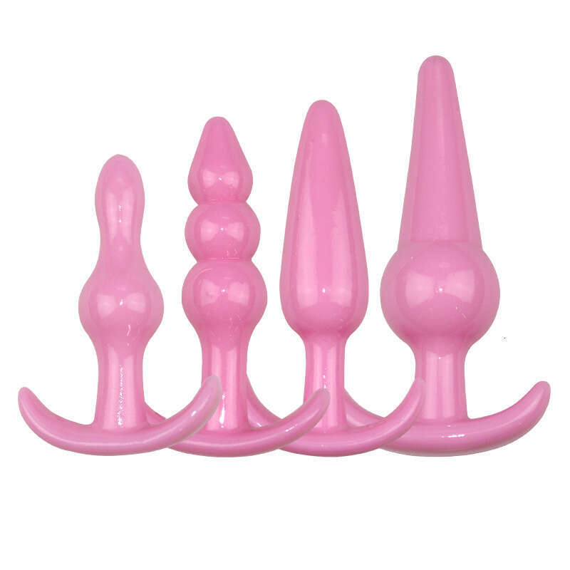 Adult sex toys, female anal masturbator, backyard development, SM torture device, silicone anal plug four piece set hair replacement
