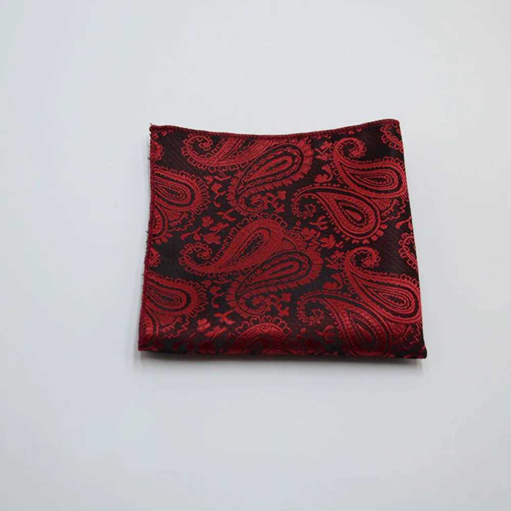 Classic Mens Pocket Square Polyester Paisley Plaid Handerchief Wedding Business Suit Shirt Pocket Towel Hanky Ties AccessoriesX240921