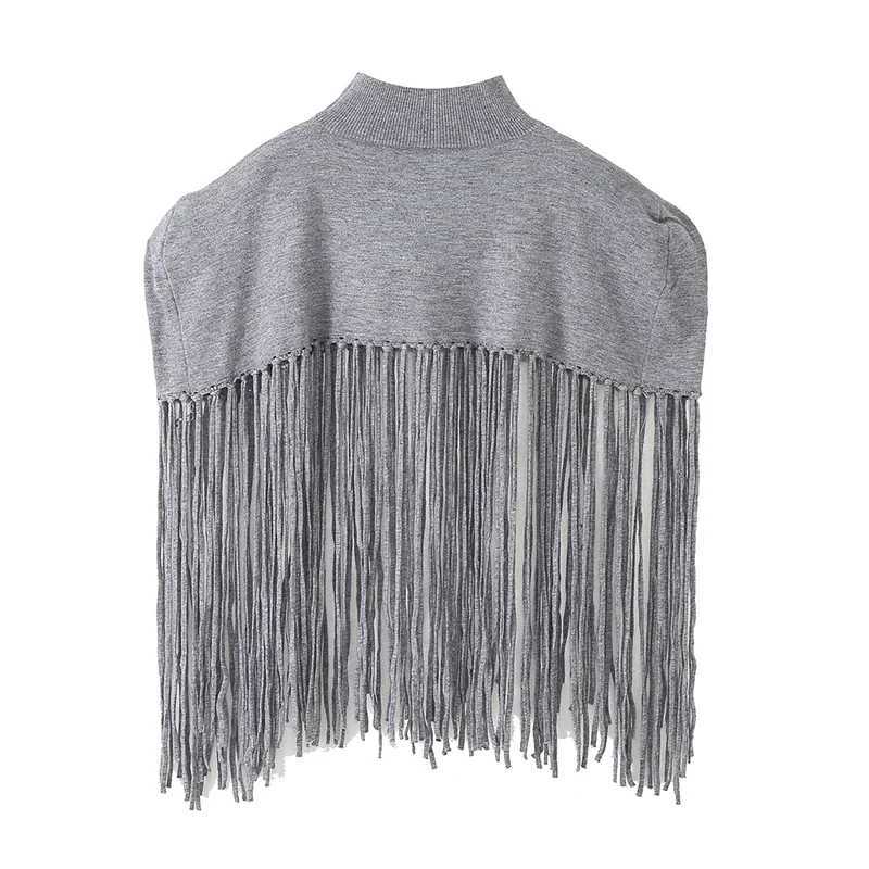 2023 New Womens Tassel Open Coat Edge Raincoat Solid Coat Bohemian Shawl W240921