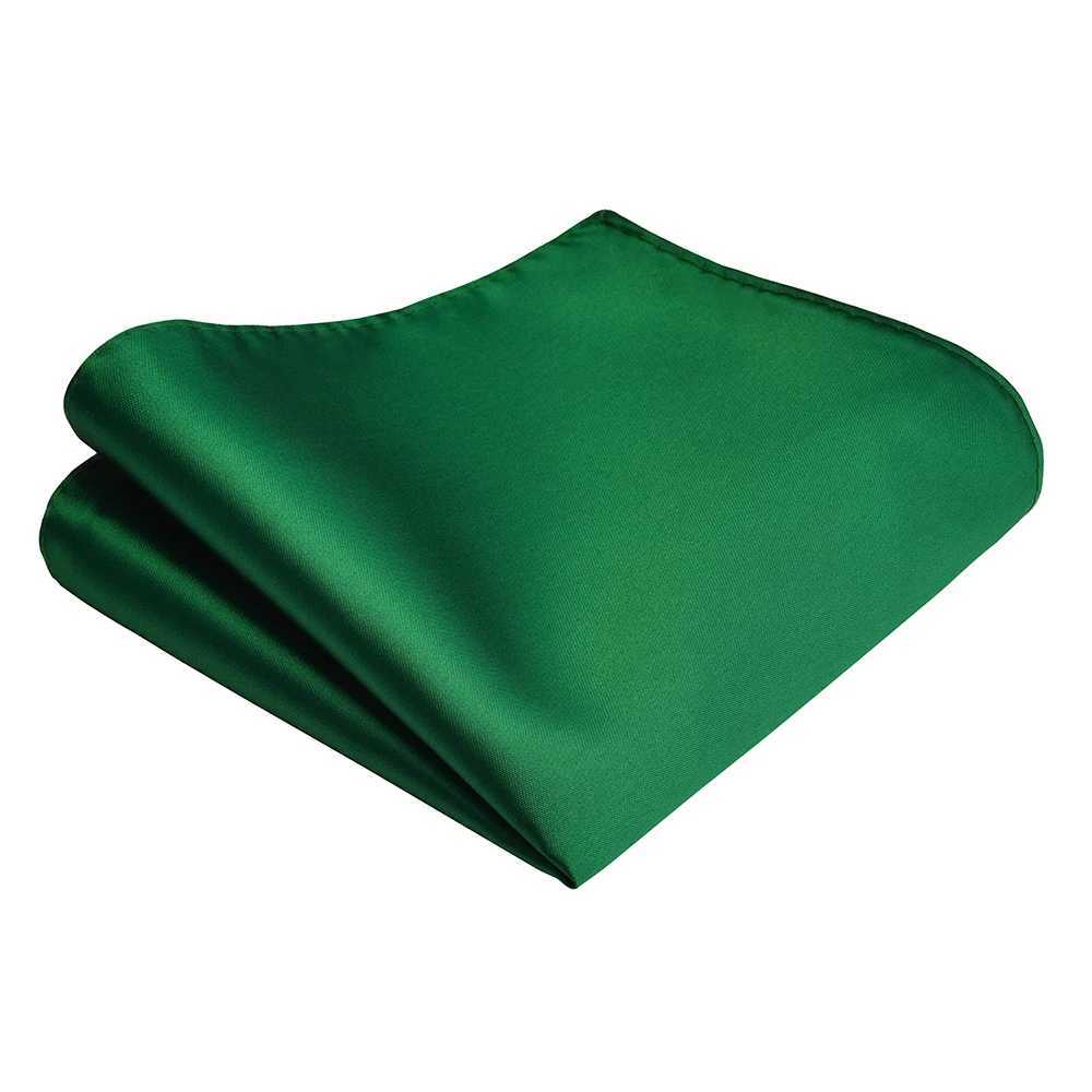 Classic Colour Green Black Smooth 25*25CM Mens Silk Handkerchief Solid Pocket Square Fashion Men Hanky For Wedding PartyX240921