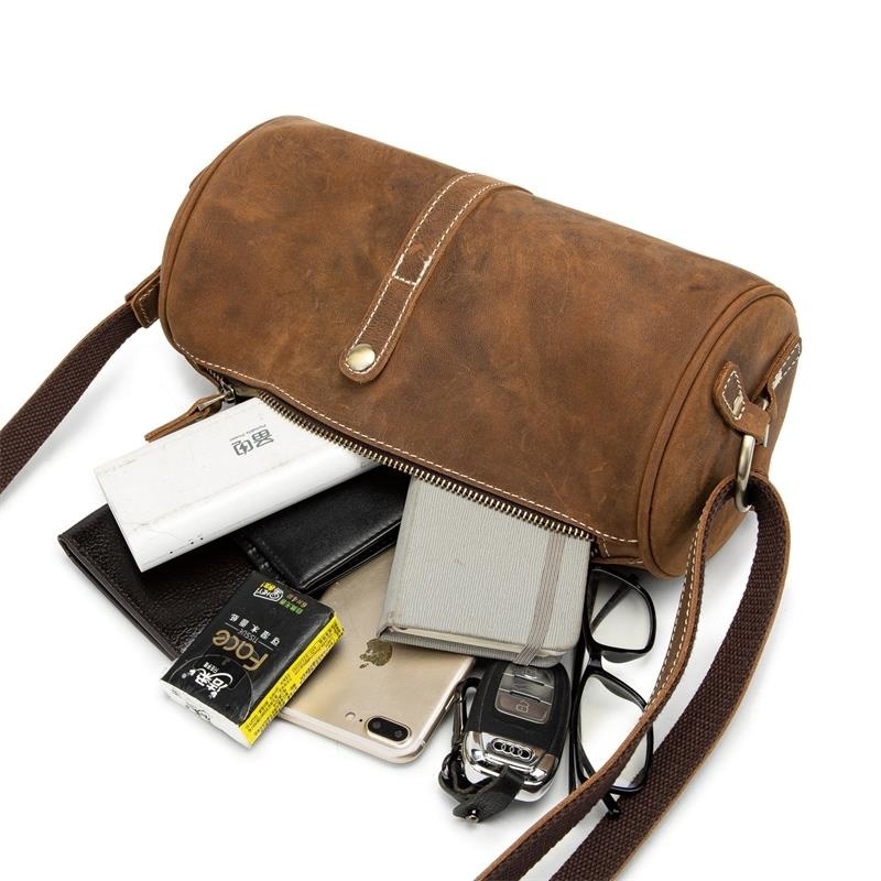 New Men Women Leather Shoulder Bag Real Cowhide Crossbody S Designer Ladies Vintage