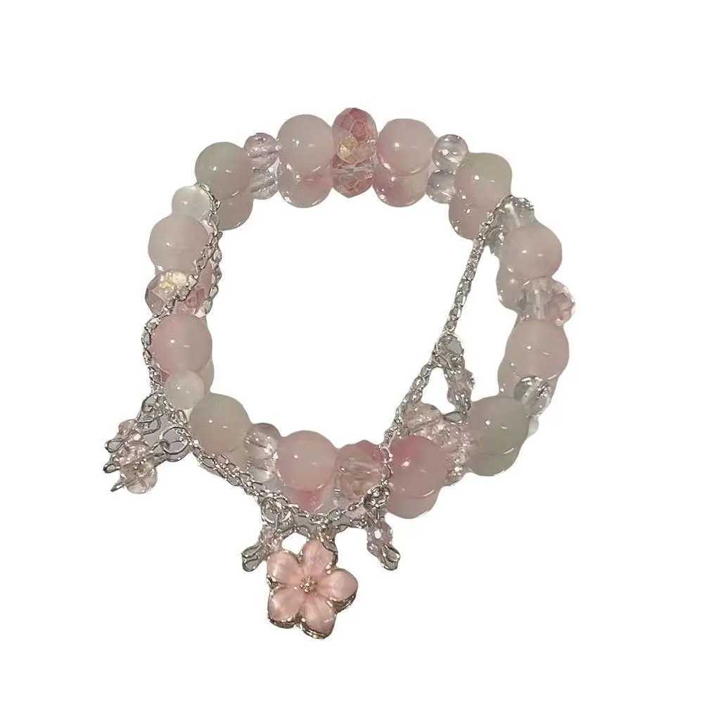 Jewelry Womens New Moonlight Crystal Bracelet Butterfly Accessories Light Niche Luxury Gifts Girl Temperament Beaded High- U3O5X240921