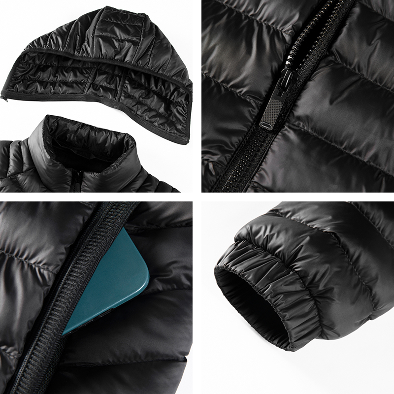 Warm 2023 New Autumn Winter Men Hooded Waterproof Parkas Mens Casual Lightweight Cotton Padded Parka Jacket Coat Male