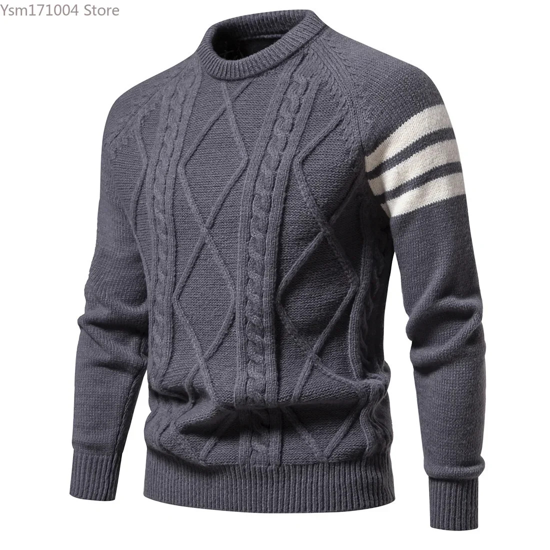 Spring Autumn New Mens Sweater High-Quality Round Neck Tight Casual Japanese Knitted Pullover Men Fashion Haruku Sweaters 3Xl