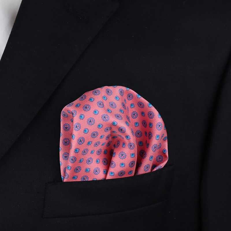 Tailor Smith Pure Natural Silk Printed Designer Hanky Pocket Square New Fashion Style Handkerchief Luxury Mens Formal NeckwearX240921