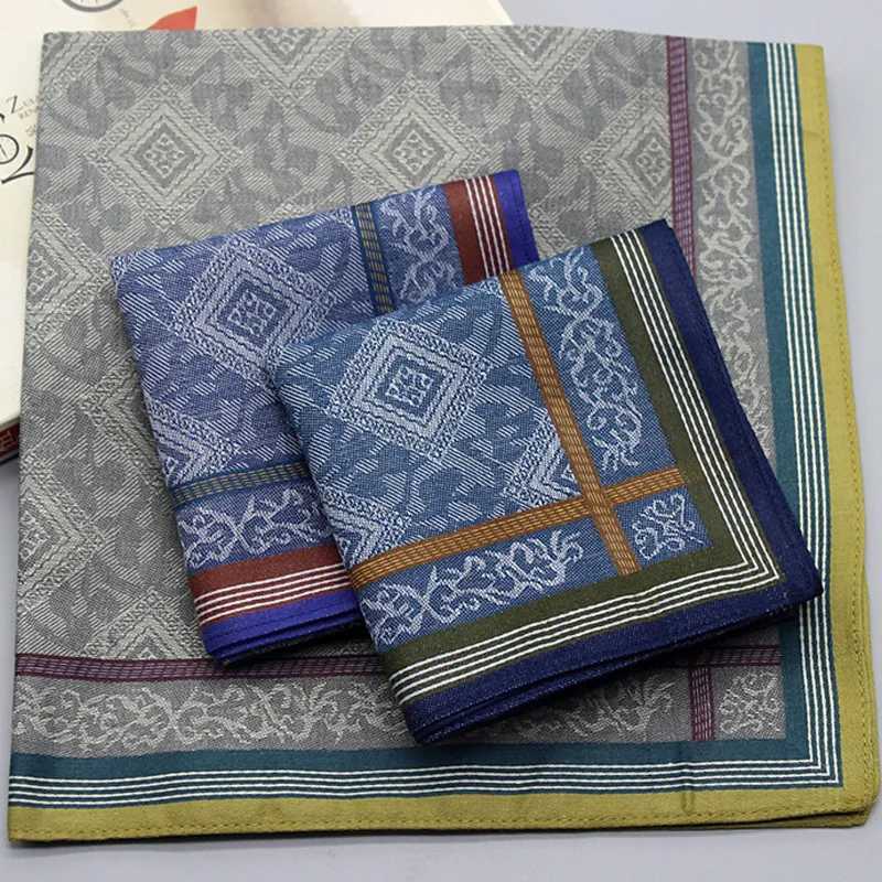 3 pieces/set of mens checkered new square jacquard cotton handles suitable for mens waist bags flower pocket towels wedding parties Christmas gifts W2