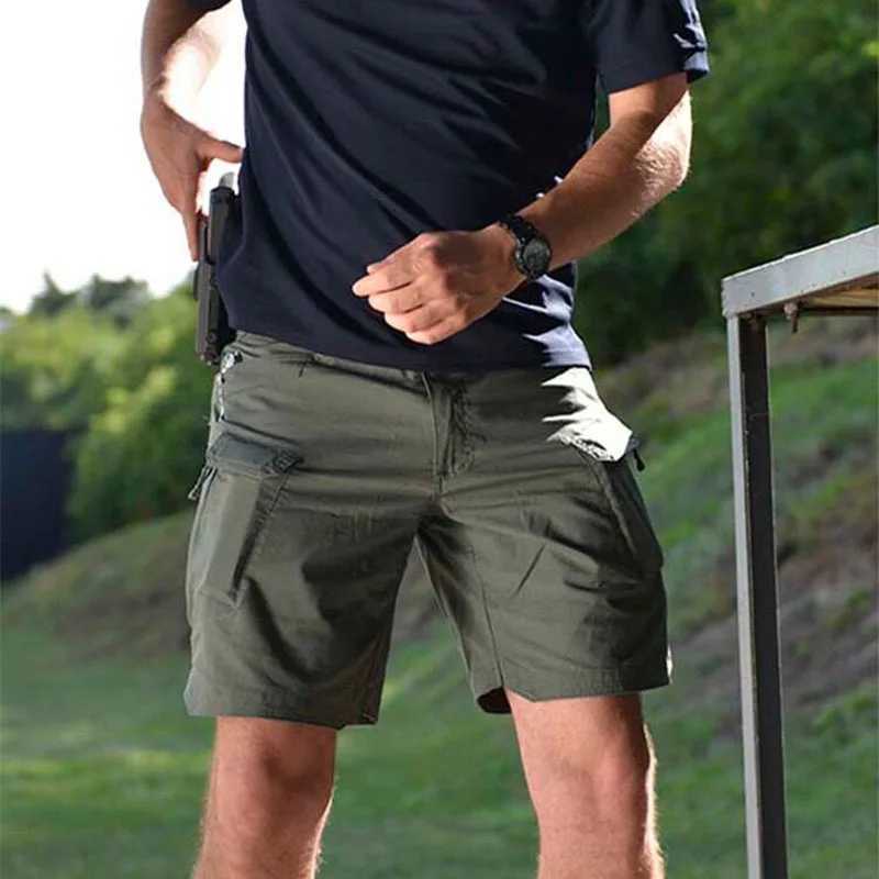 Men Urban Military Tactical Shorts Outdoor Waterproof Wear Resistant Cargo Shorts Quick Dry Multi pocket Plus Size Hiking PantsX240921