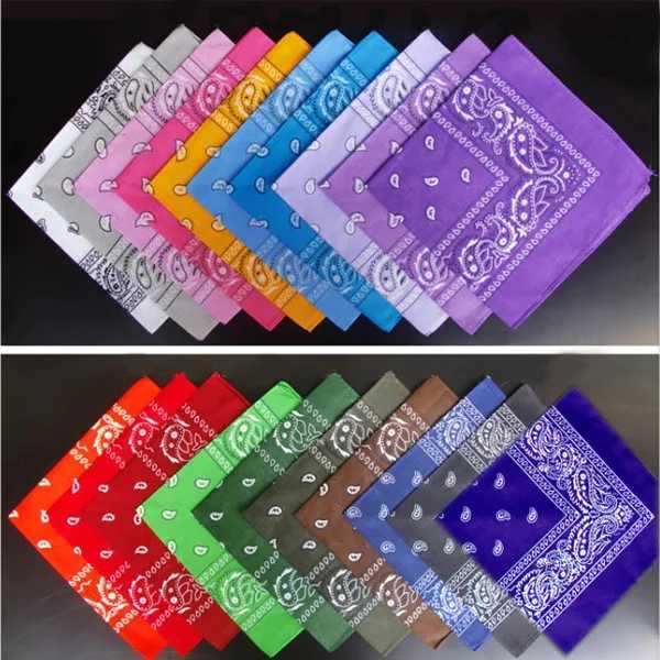 Cotton square towel head Hip Hop sports head neck scarf wrist strap facial mask Unisex fade resistant pocket towel printing towel W240921