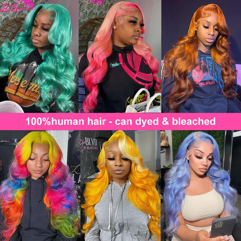 30 38 Inch Brazilian Body Wave 613 Honey Blonde 13x6 HD Transparent Front Human Hair Wigs For Women 13x4 Lace Frontal Wig