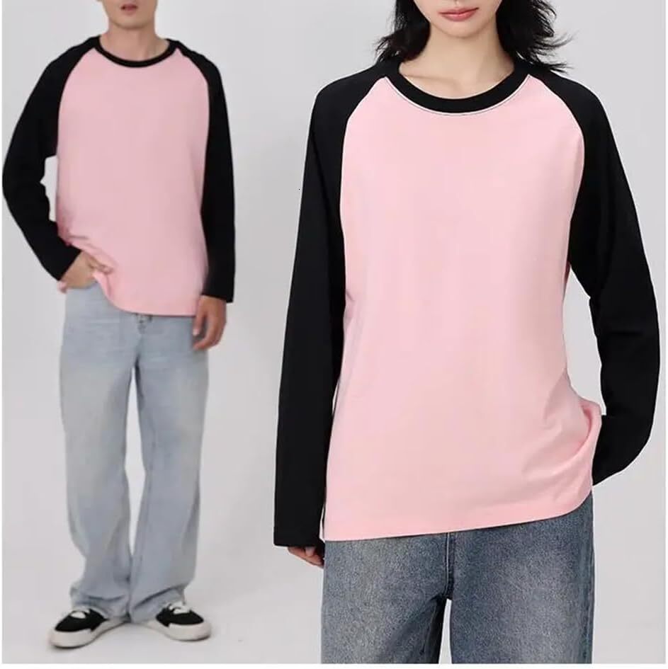 Long Sleeve Shirts for Men sweatshirt Mens Cotton T Shirt Long Sleeve Spring Autumn Sweatshirt Solid Round Neck Tees for Men Women Raglan Casual Tshir