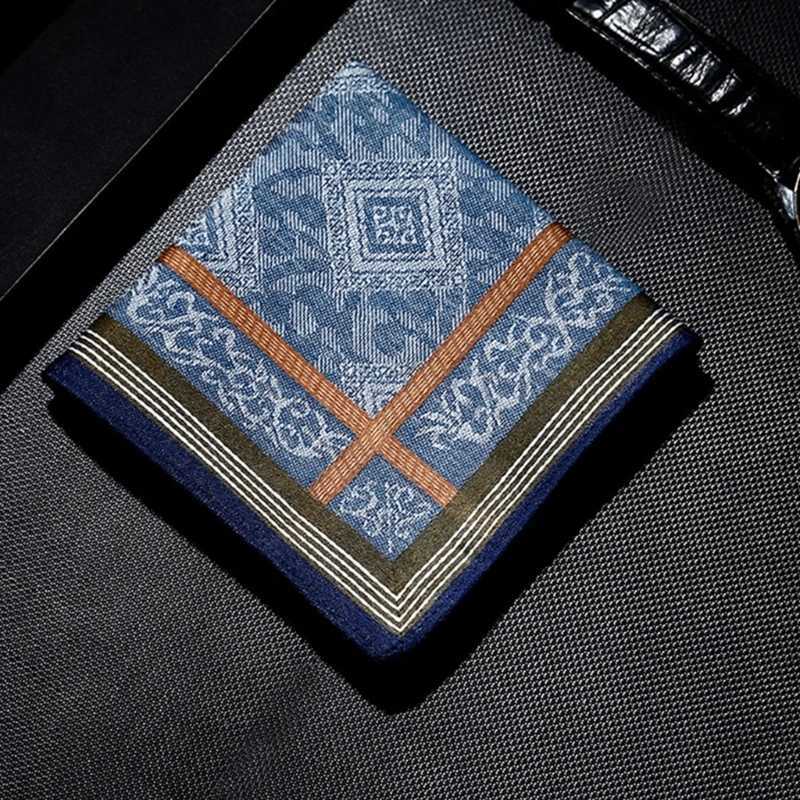Cotton Handkerchief elegant and fashionable pattern weaving mens Handkerchief perfect for family and travel sweat absorption W240921