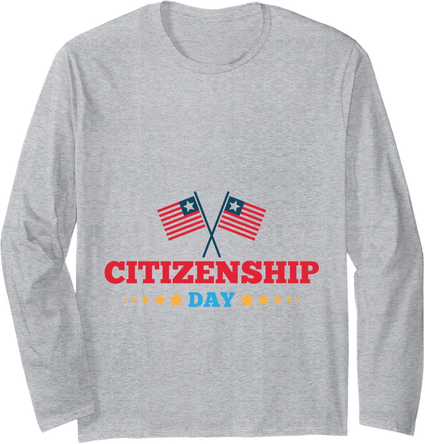 Long Sleeve Shirts for Men sweatshirt Happy CitizenShip Day American Flags Immigrant Gift Long Sleeve Tee Streetwear Casual tops clothes