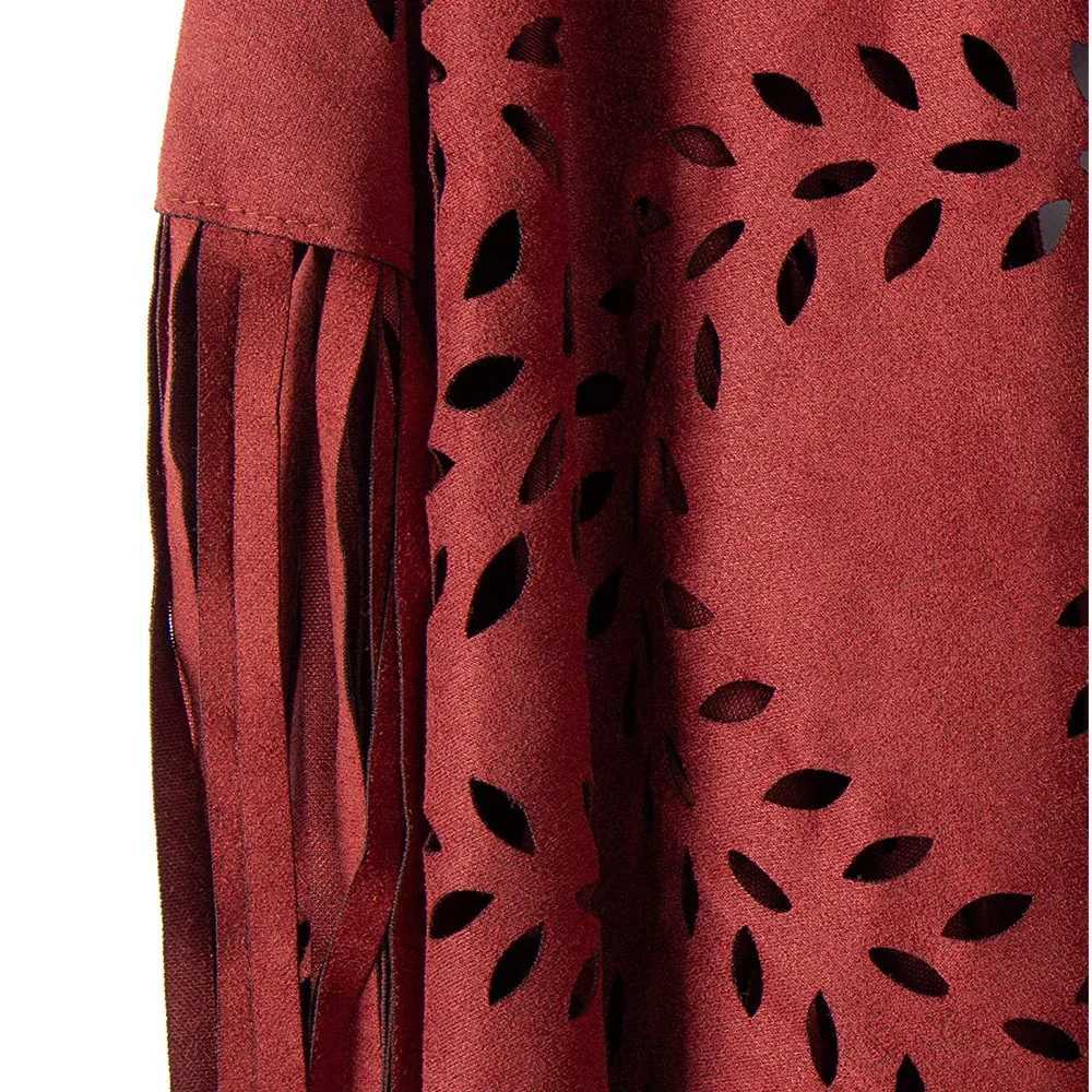 2024 Summer Long Womens Shawl Open style Raincoat Elegant Suede Tassel Retro Simple Multi color Direct Shipping W240921