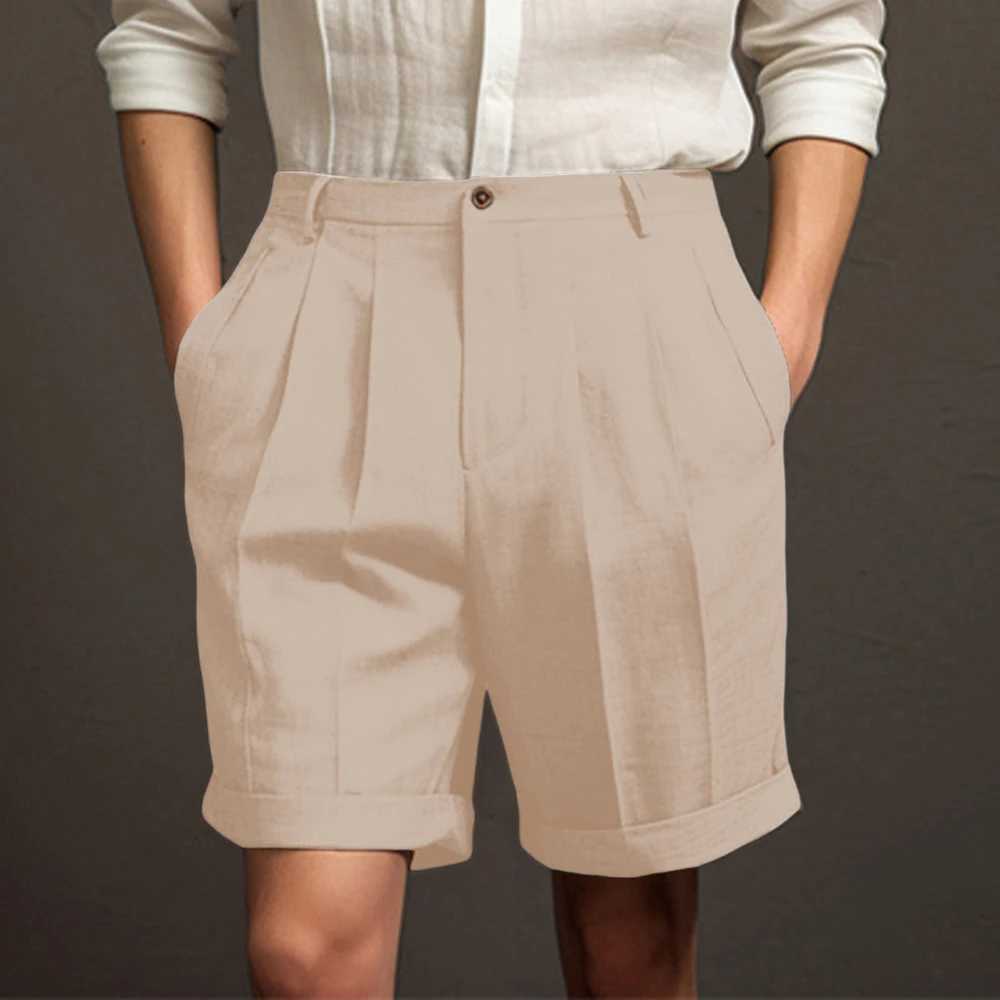 M XXL 2024 Summer Men Shorts for Classic Office Home Solid Color Casual Loose Pants High Elastic Waist Slim Fit Cargo TrousersX240921