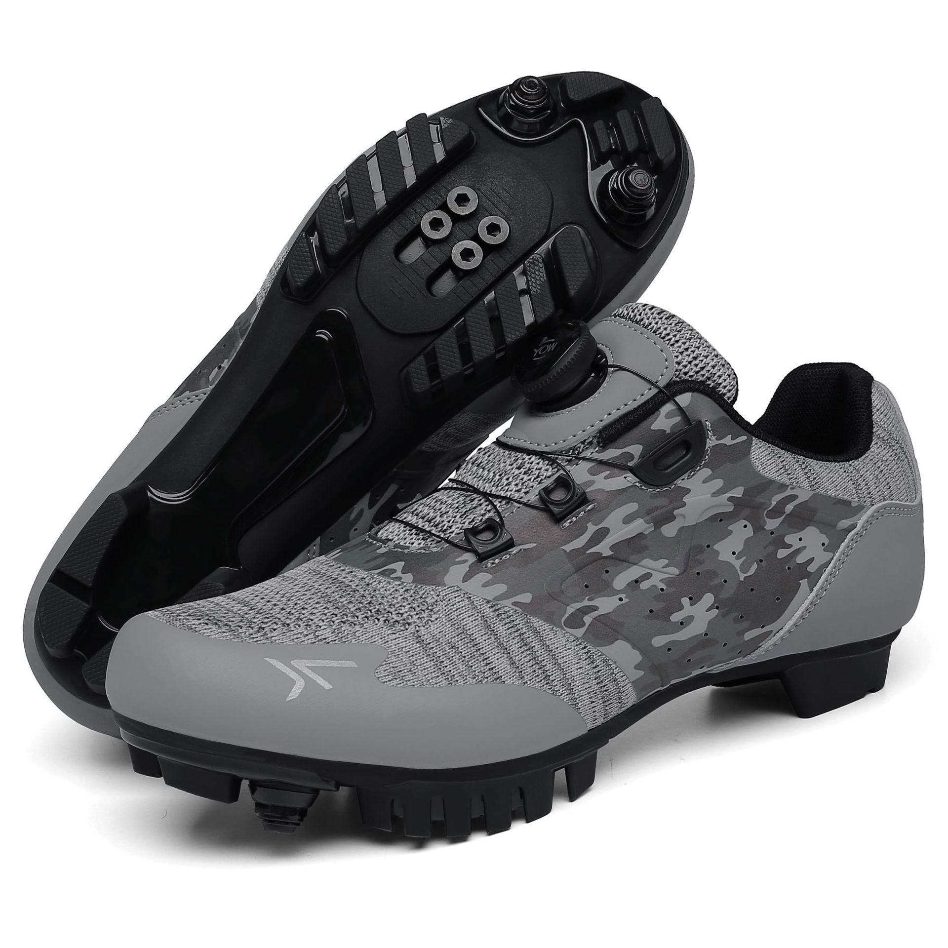 ddmytiger Large size outdoor mountain power bikes road shoes sports events cycling high durability men's and women's lock shoes C ddmythur