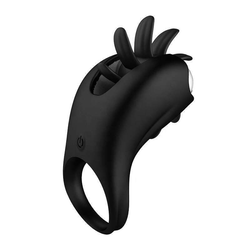 soft tongue licking and vibrating penis ring, powerful male penis ring with tongue licking function