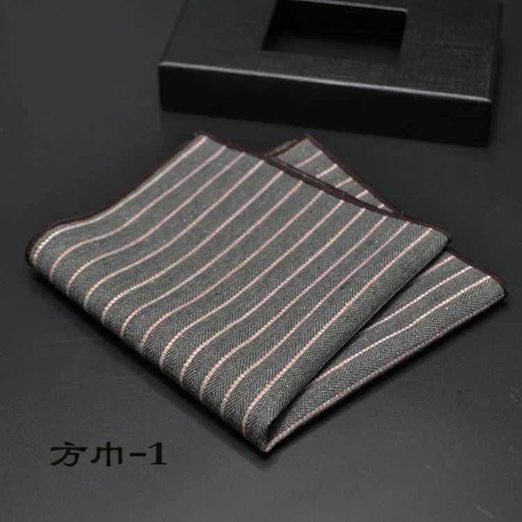 High Quality Hankerchief Scarves Plaid Business Suit Hankies 100% Cotton Casual Mens Pocket Square Handkerchiefs 25*25cmX240921