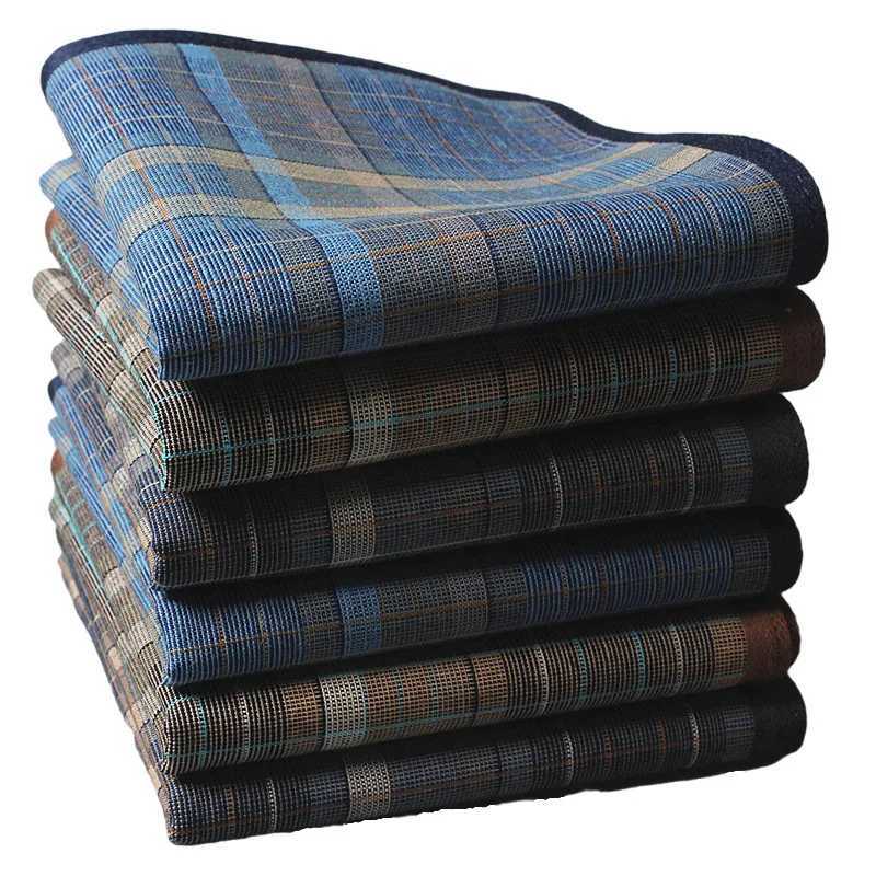 4 pieces/batch dark grid handle cotton handle classic retro handle bag square business leisure box scarf W240921
