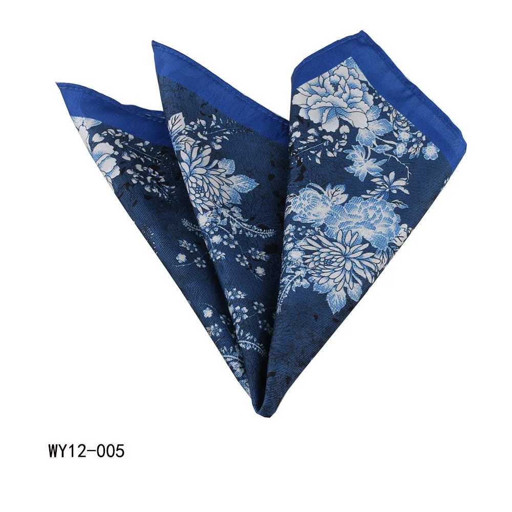 Linbaiway Vintage Floral Printed Handkerchief For Men and Women Paisley Floral Pocket Square Hankies Wedding Party Chest TowelX240921