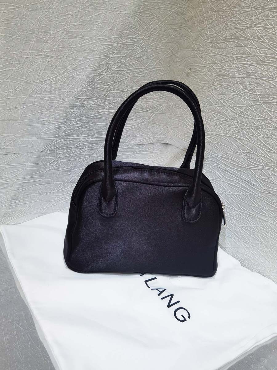 Bag for women 2024 new niche satin pink ballet style bowling lunch box small square bag Boston handbag