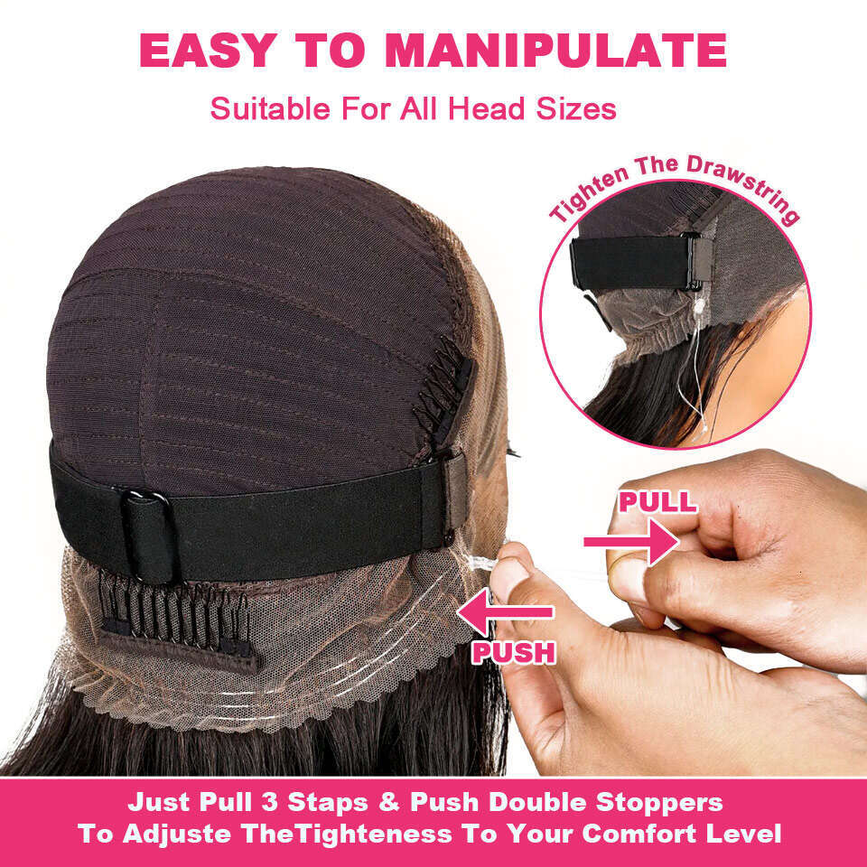 Deep Wave Invisi Strap Snug Fit 360 Transparent Frontal Bleached Knots Pre Cut Lace Wig Glueless Human Hair Ready To Go