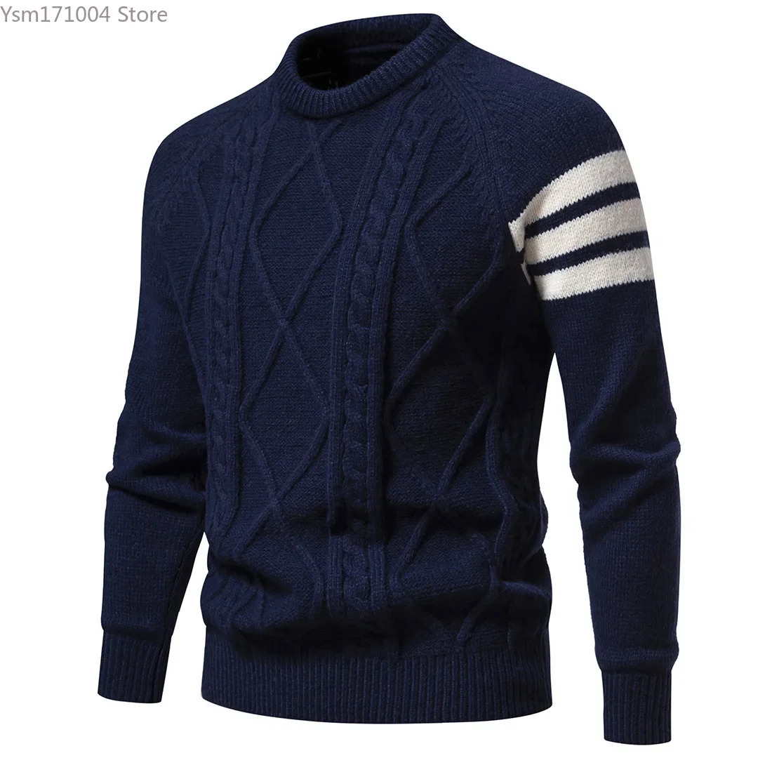 Spring Autumn New Mens Sweater High-Quality Round Neck Tight Casual Japanese Knitted Pullover Men Fashion Haruku Sweaters 3Xl