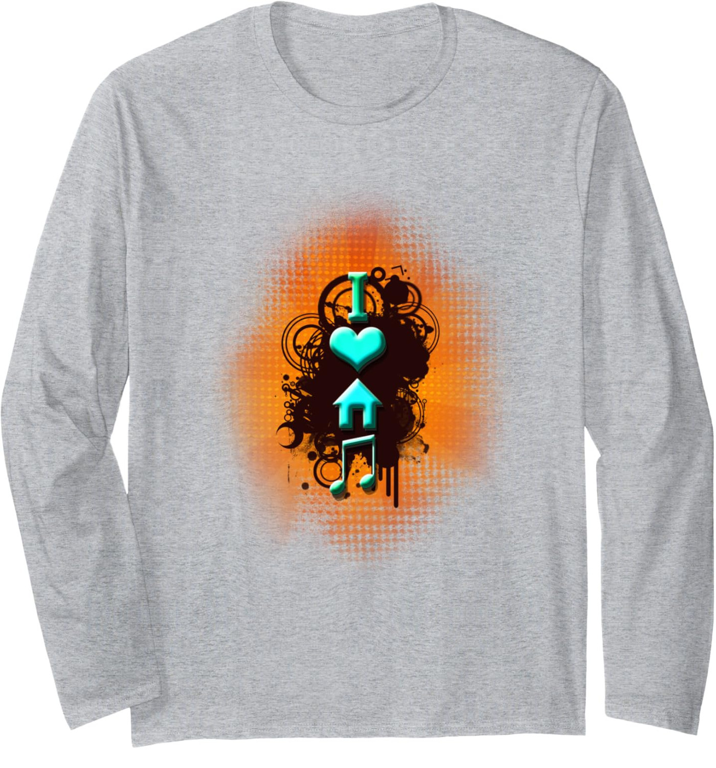 Long Sleeve Shirts for Men sweatshirt I Love House Music Funny Cool Musician Gift Long Sleeve Tee Streetwear Casual tops clothes