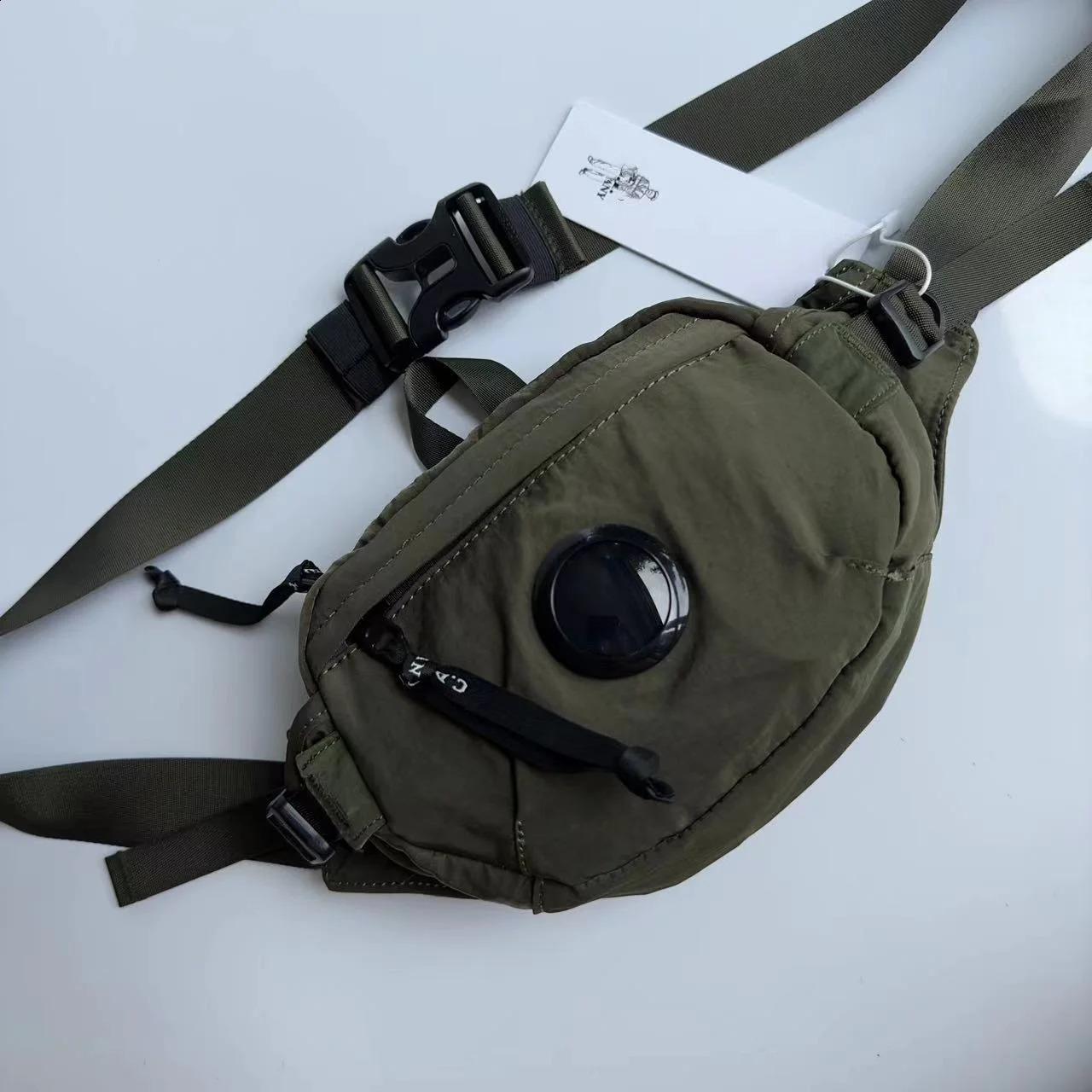 Mens CP single shoulder ten font small bag mobile phone lens handbag 240919