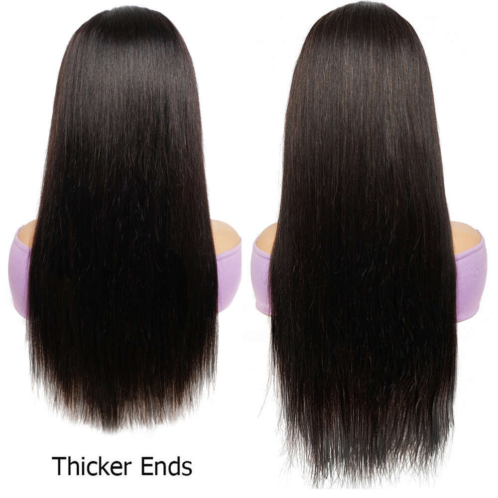 Bleached Knots 6*4 Pre-Cut Glueless Lace Front Wig 100% Human Hair Pre-plucked Natural Haire Ready Wear Straight 250% Density