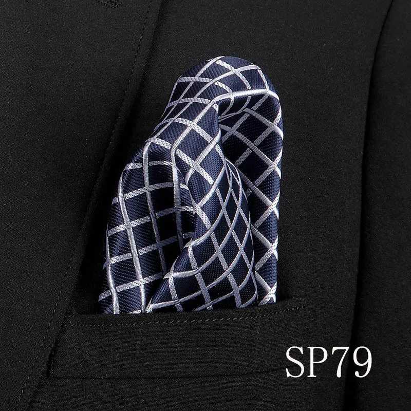 Vangise Mens Pocket Squares Dot Pattern Blue Handkerchief Fashion Hanky For Men Business Suit Accessories 22cm*22cmX240921
