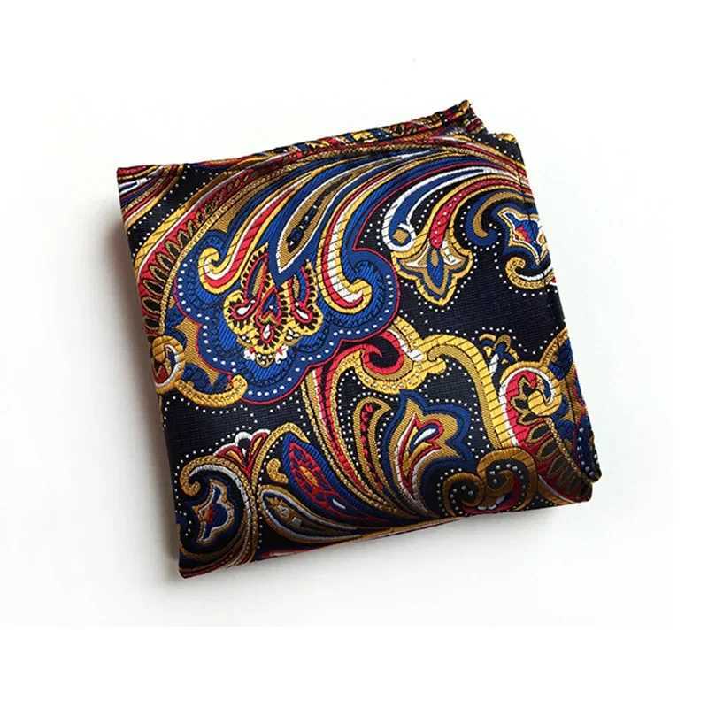Classic Paisley Floral Anchor Handkerchief Silk Satin Mens Hanky Fashion Classic Wedding Party Pocket Square HankyX240921