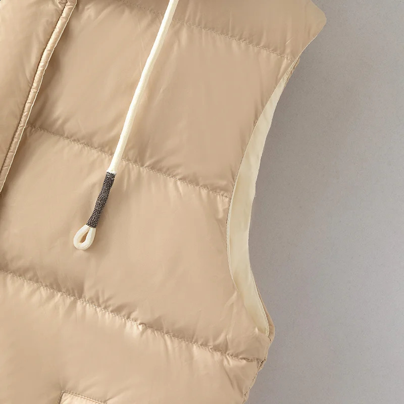 CA39 inventory hoodies zippers sleeveless buttons white duck down jackets 240918