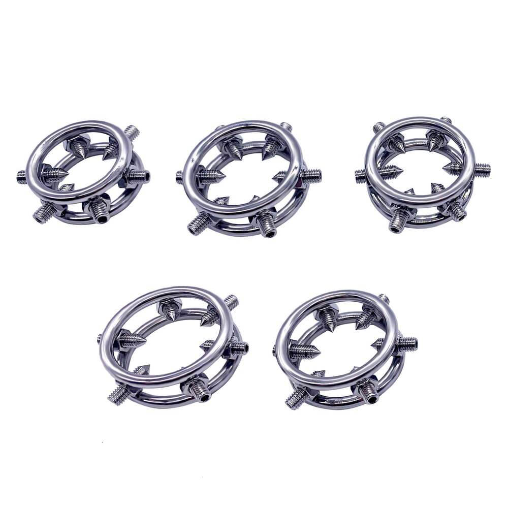 stainless steel erection dual ball stainless ring male sex ring stop premature ejaculation cock ring for men