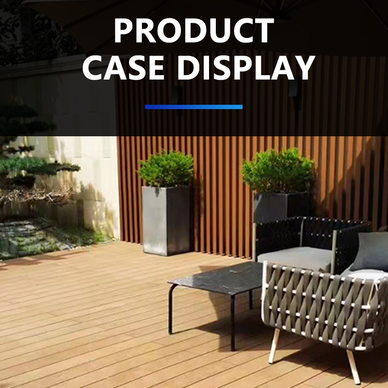 Square hole plastic wood flooring, outdoor terrace garden balcony anti-corrosion wooden fence courtyard room wood plastic flooring co extruded
