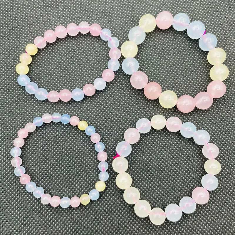 6/8/10 mm Colorful Natural Stone Beads Bracelet for Women Men High Quality Polished Real Stone Bracelets Hand Chain Jewelry GiftX240921