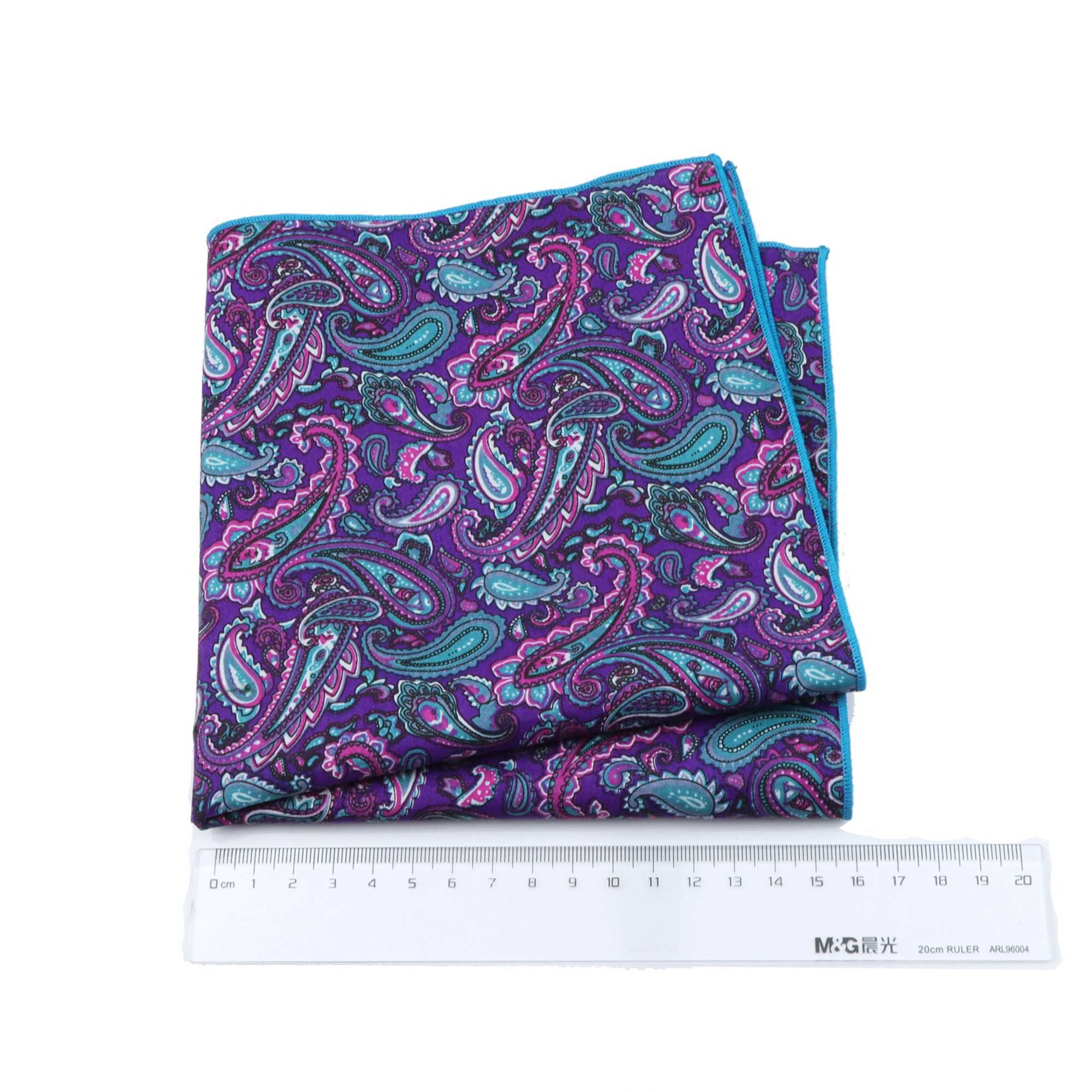 Fashion Floral Handkerchief 100% Cotton Hankie Printing Pocket Square 22cm Women Men Casual Party Gift Tuxedo Bow Tie AccessoryX240921