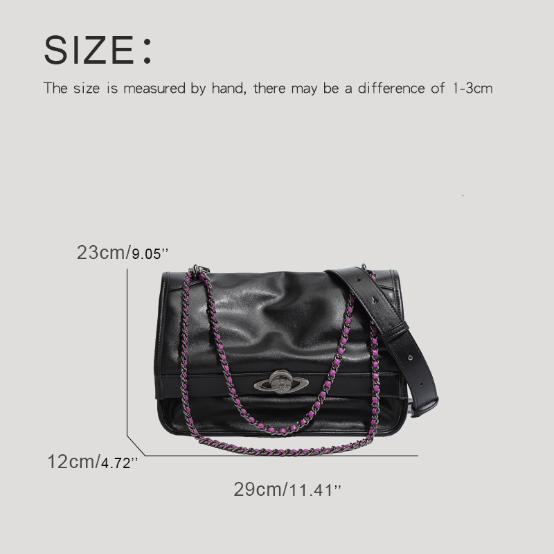 England Style Messenger Bags For Women Designer Handbag And Purse 2024 New In PU Vintage Sequined Chain Underarm Shoulder